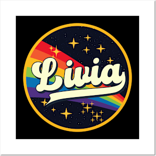 Livia // Rainbow In Space Vintage Style Posters and Art